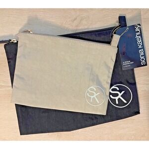 Sonia Kashuk Travel Makeup Bag Pouch Set 2pc - New